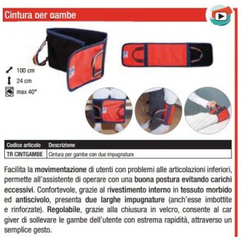 CINTURA PER GAMBE PER TRASFERIMENTI