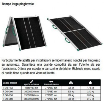 RAMPA LARGA PIEGHEVOLE 200 cm