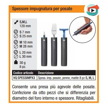 spessore impugnatura per posate, penne e matite Allmobility