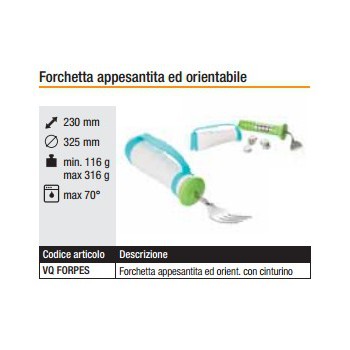 FORCHETTA APPESANTITA ED ORIENTABILE CON CINTURINO