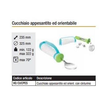 Cucchiaio appesantito ed orientabile con cinturino VQ CUCPES