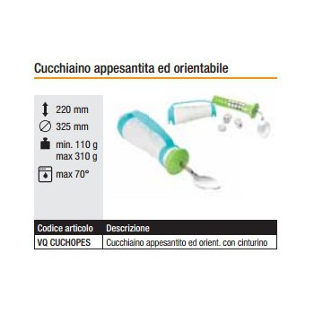 Cucchiaino appesantito e orientabile con cinturino VQ CUCHOPES