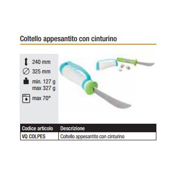 Coltello appesantito e orientabile con cinturino allmobility