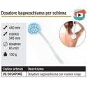 Dosatore bagnoschiuma per schiena