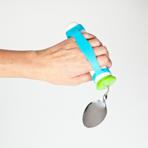 Set Posate Adattative TOPBATHY - Forchetta E Cucchiaio Pieghevoli Per Anziani/disabili, Manico Antiscivolo, Acciaio Inox