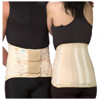 RO+TEN Busto Semirigido Alto Donna Sat22 – Con Tiranti Elastici E Stecche, Per Lombalgia, Taglia M