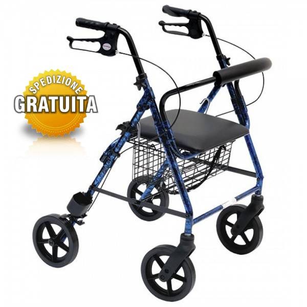 Deambulatore rollator da esterno Rolly Alu Wimed