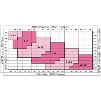misure calze elastiche autoreggenti 140 den 490 scudotex